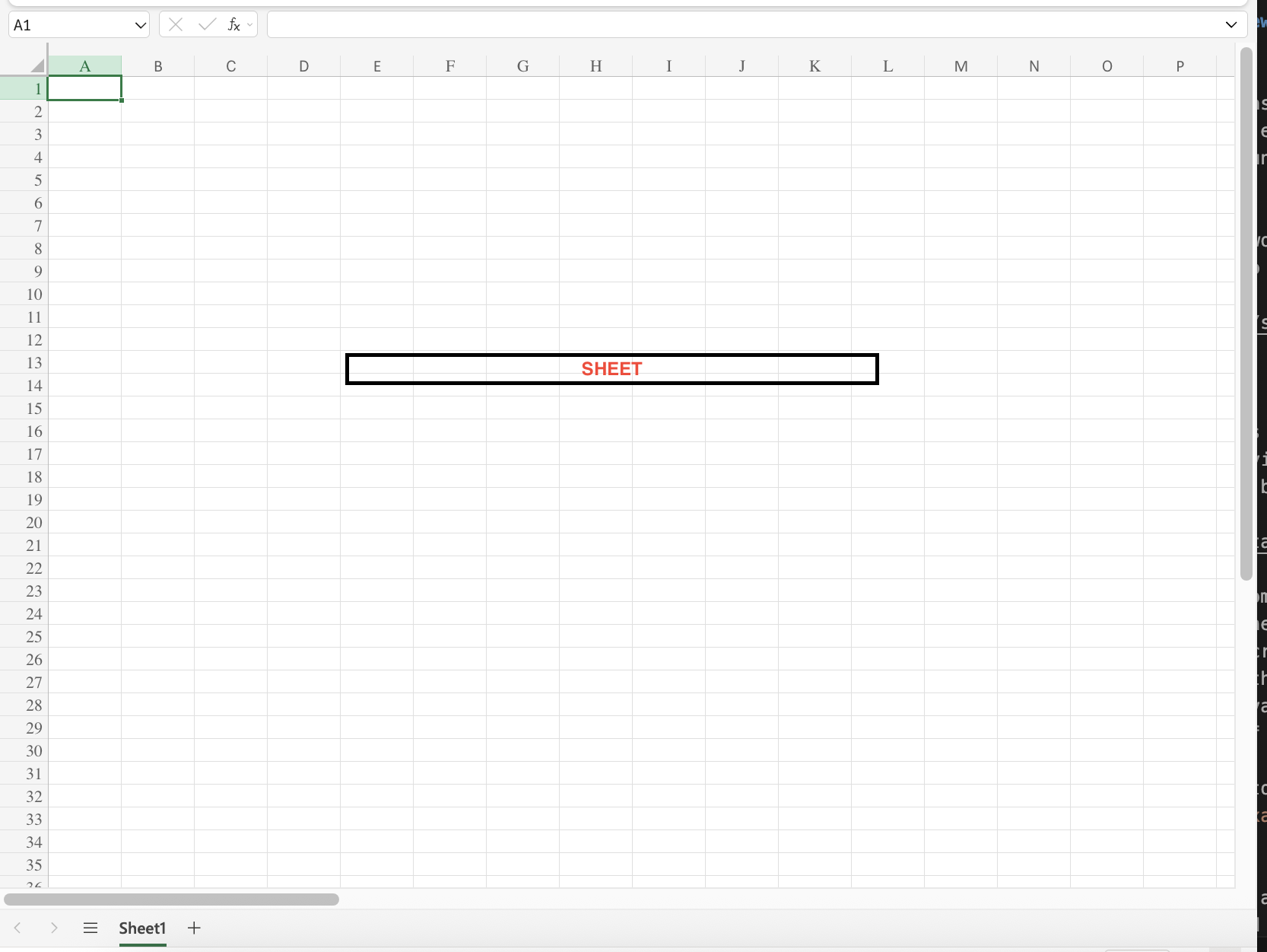 Excel Sheets example