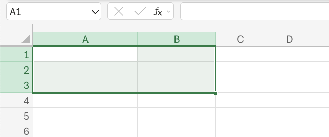 Excel After Deleting Cells example